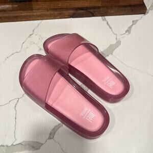 Mini Melissa flip flop pink shoes girls size 13